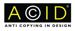 Above: ACID’S powerful logo is not only a symbol of deference but also reflects a positive voice for IP creation.