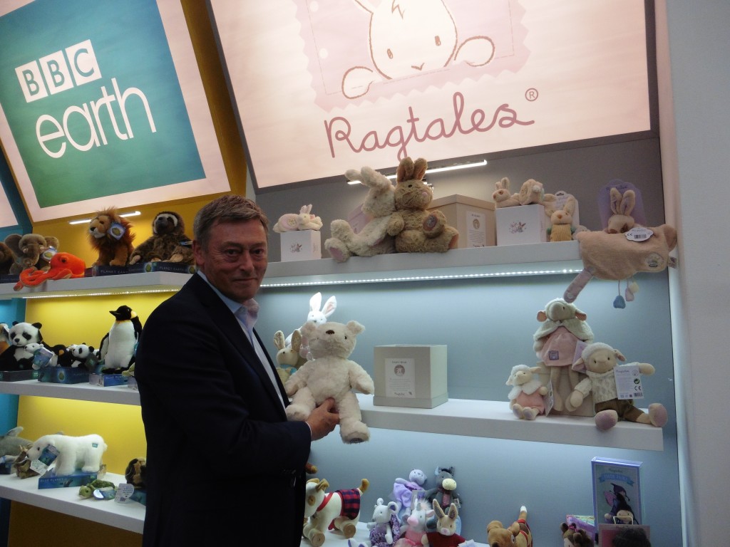 Above: Alan Smith, managing director at Posh Paws, is pictured with Ragtales which has recently joined the company’s portfolio.