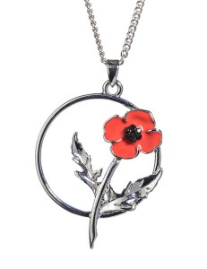 Above: A poppy pendant.