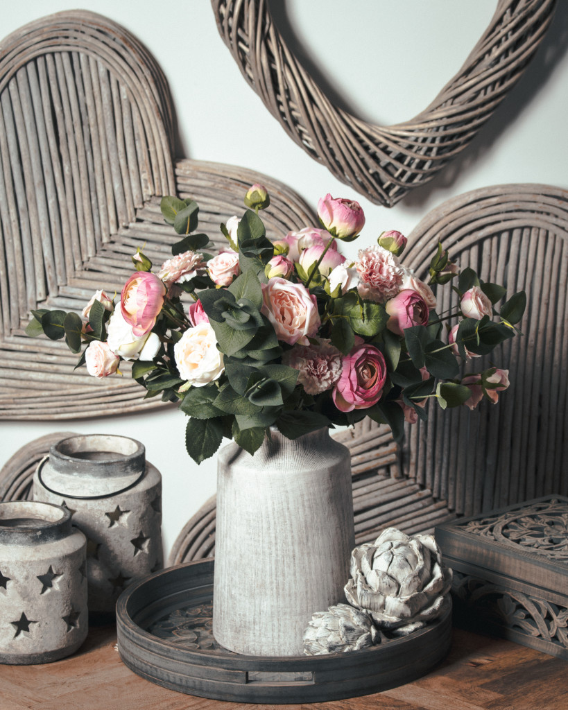 Above: Faux flowers and greenery are part of the Hill Interiors product mix.