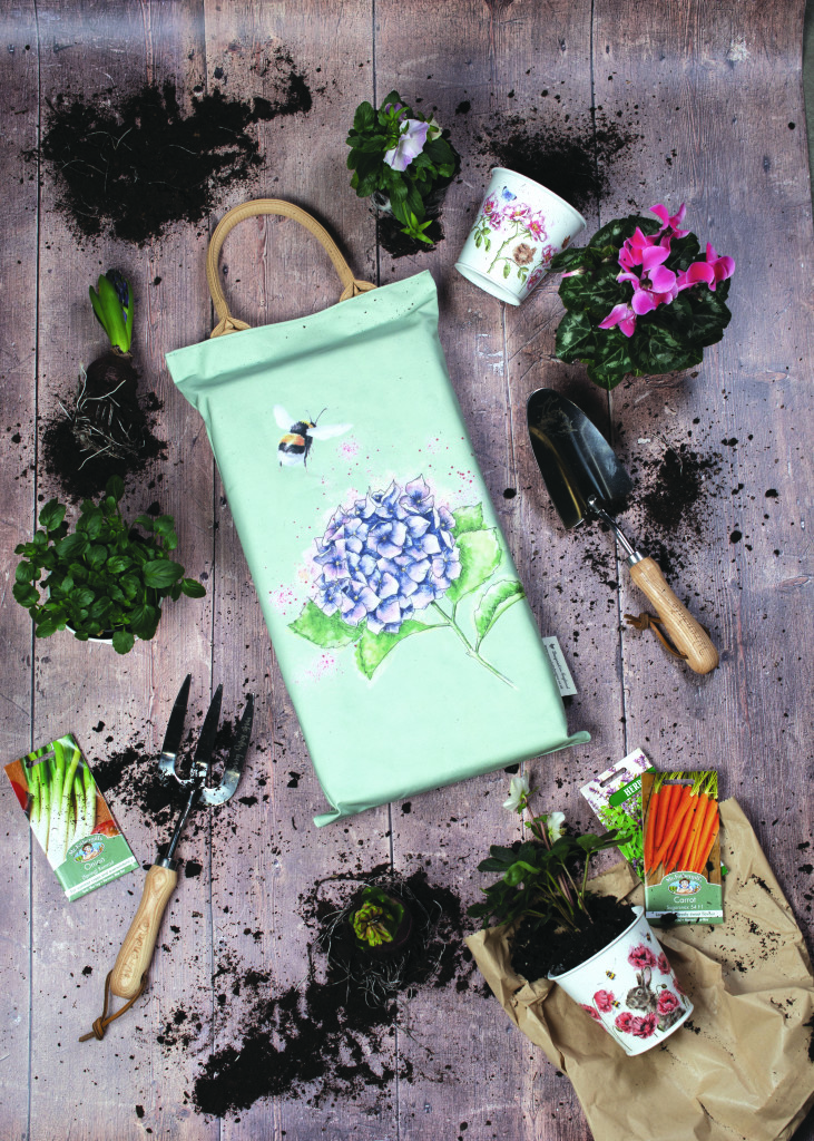 Above: Wrendale Designs’ bee kneeler tapped into the trend for gifts for gardeners.