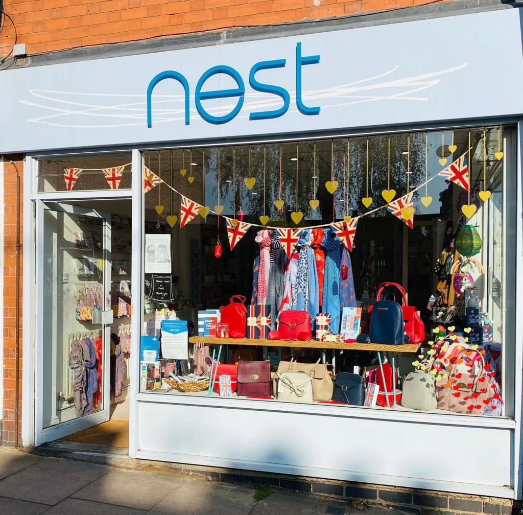 Above: Nest’s front window display in Stoneygate.