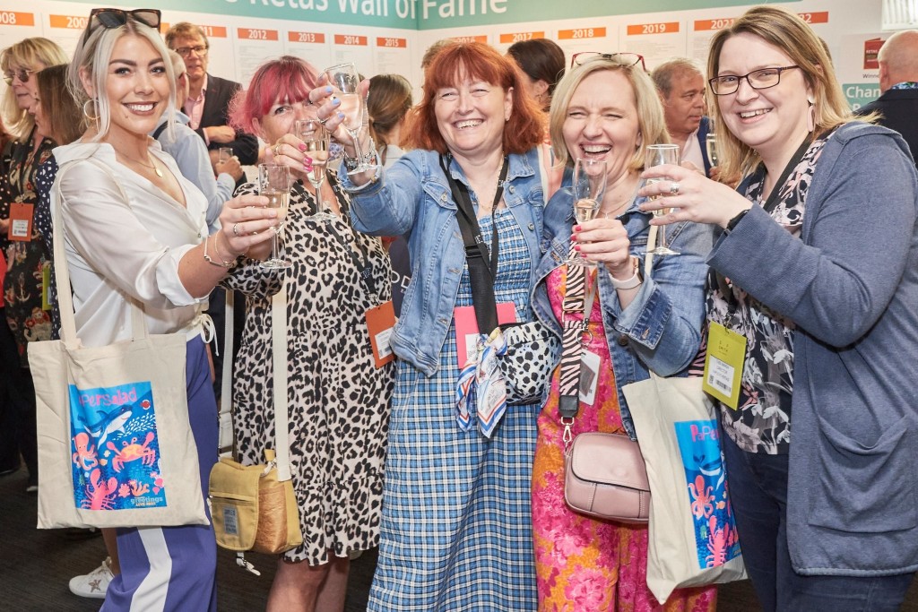 Above: Gift and greeting card retailers enjoyed a glass of fizz at PG Live’s Greats and Retas Wall of Fame pre-lunch drinks reception.