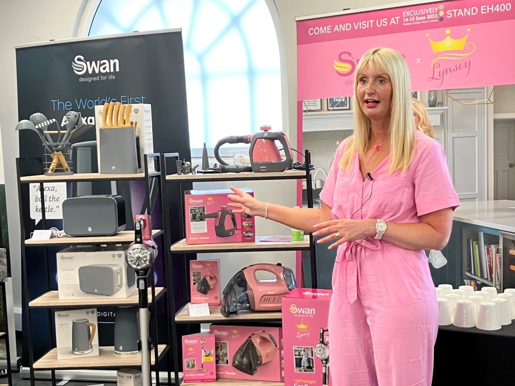 Above: TV’s Lynsey Queen of Clean was among the celebrities at the recent Exclusively show.