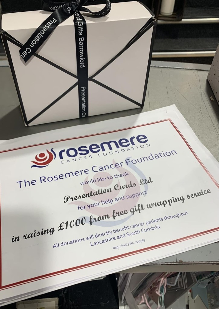 Above: The Rosemere Cancer Foundation is grateful for Presentation’s fundraising efforts.