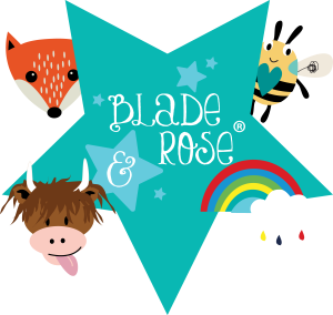 3-BLADE AND ROSE LOGO