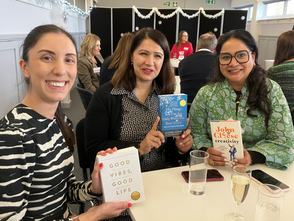 Above: Sharing the books that have inspired them were, from left to right: Clarion Retail’s Franky Sequeira; Jinny Kudhail, founder of Decorasian and Bhavna Rishi.