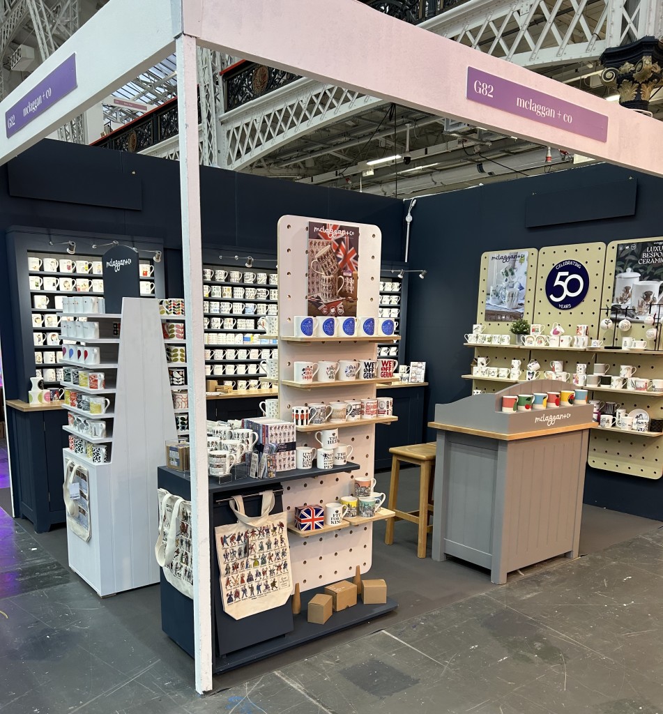 Above: Mclaggan + Co officially unveiled its new branding at London’s Top Drawer with new trade stand brand colours, logo, and taglines.