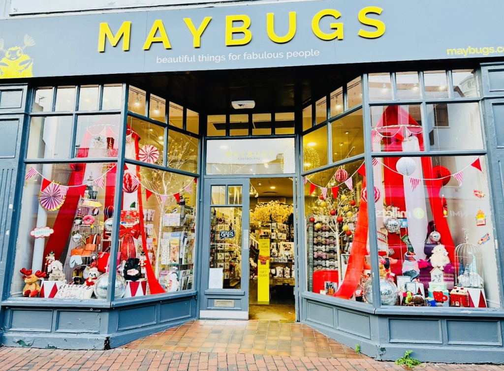 Above: Maybugs Eastbourne’s Christmas window.