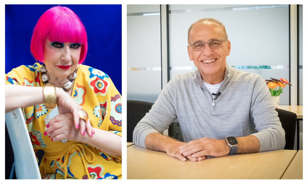 Above: Theo Paphitis (left) and Dame Zandra Rhodes are among the show’s keynote speakers.