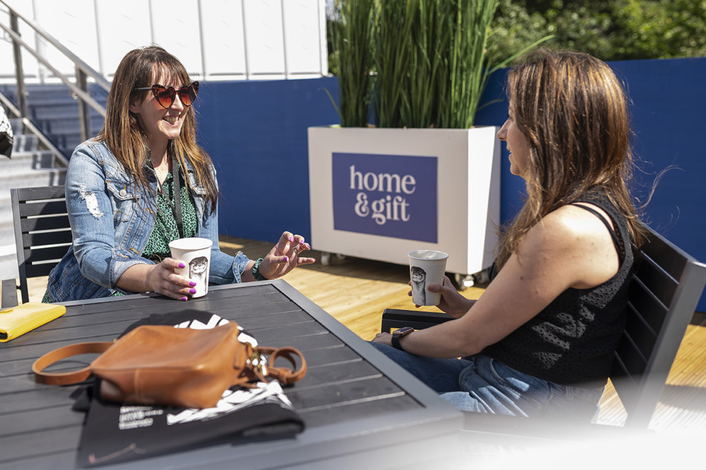 Above: Visitors socialising at last year’s Home & Gifts show.