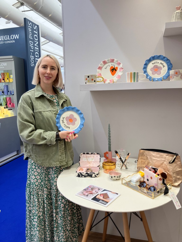 Above: Luca Bridges, senior sales manager, on the Caroline Gardner stand.