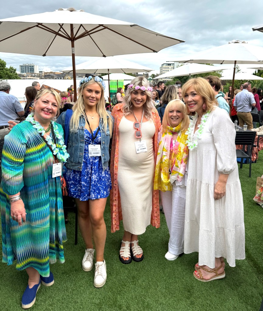 Above: Having fun at Home & Gift’s Sundowners party yesterday (Sunday 21 July) were, from left to right: Max Publishing’s Jakki Brown; Cornucopia’s Hannah Bishop; Lovely Libby’s Libby Holden (centre); Progressive Gift & Home’s Sue Marks and The Olive Branch’s Tracey Holden.