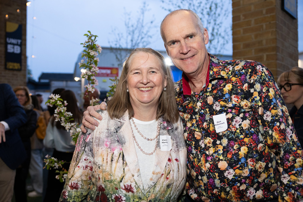 Above:  Talking Tables founder Clare Harris, with director and partner Mark McCormack, at the company’s 25th anniversary celebrations earlier this year.