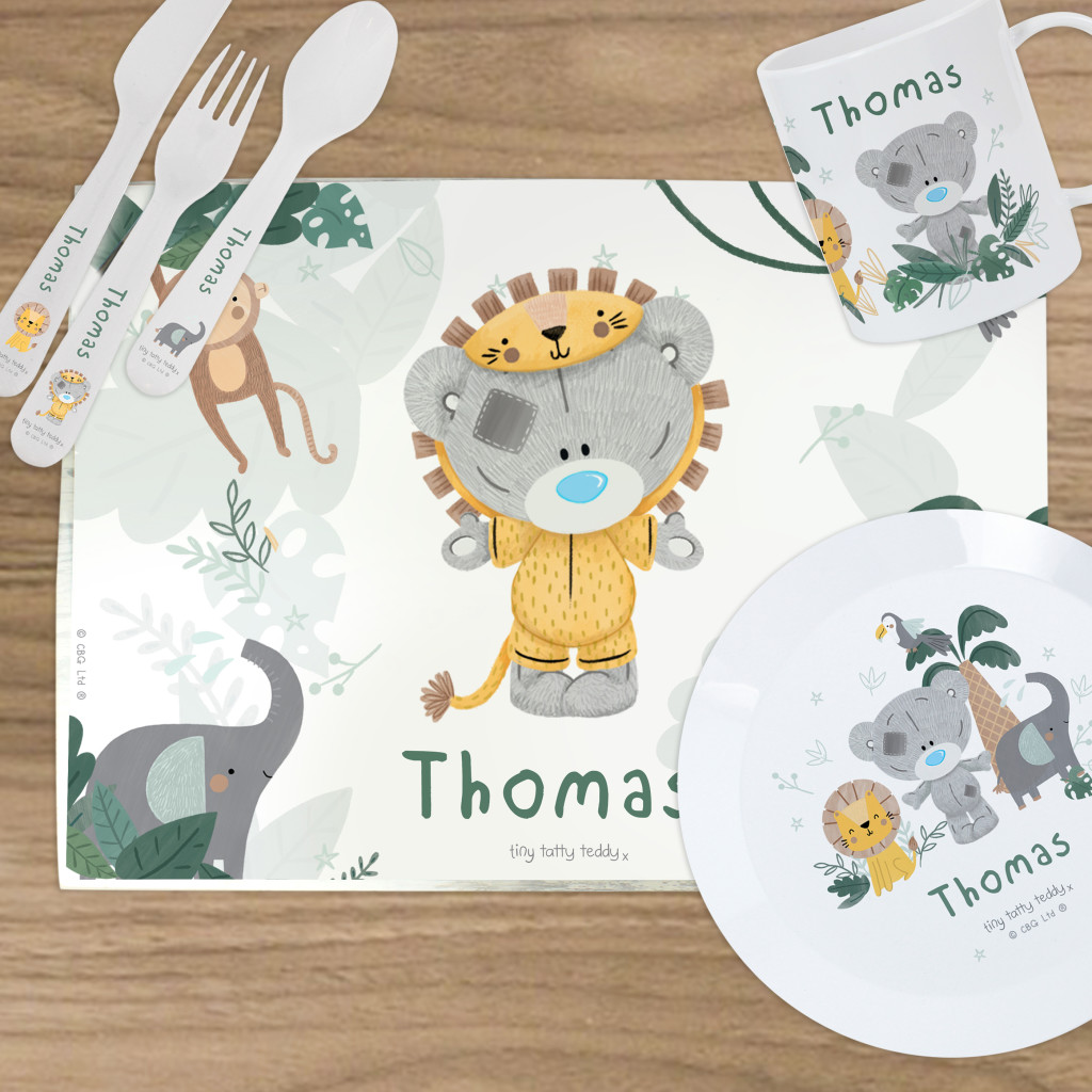 Above: PMC’s personalised, licensed Tiny Tatty Teddy Wild One Breakfast Set.