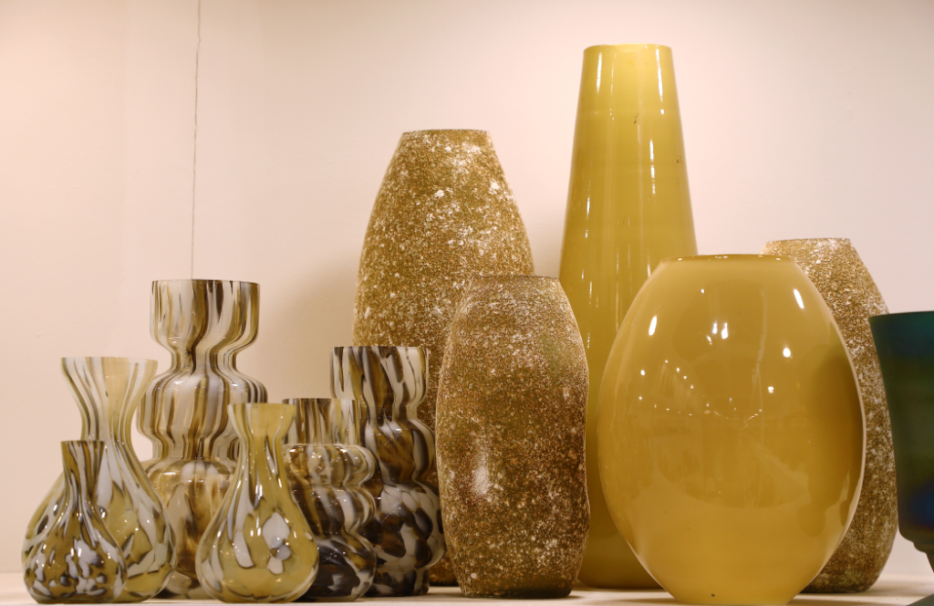 Above: Colourful vases will be on display at the show.