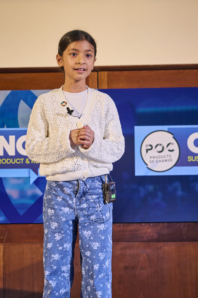 Above: Moksha Roy, UN ambassador and the world’s youngest sustainability advocate at nine-years-old.