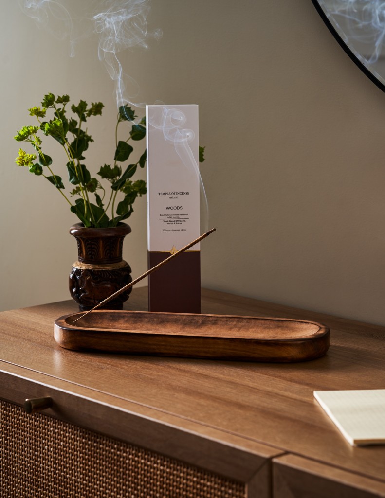 Above: Seven chakra wide wooden incense holder from Temple of Incense.