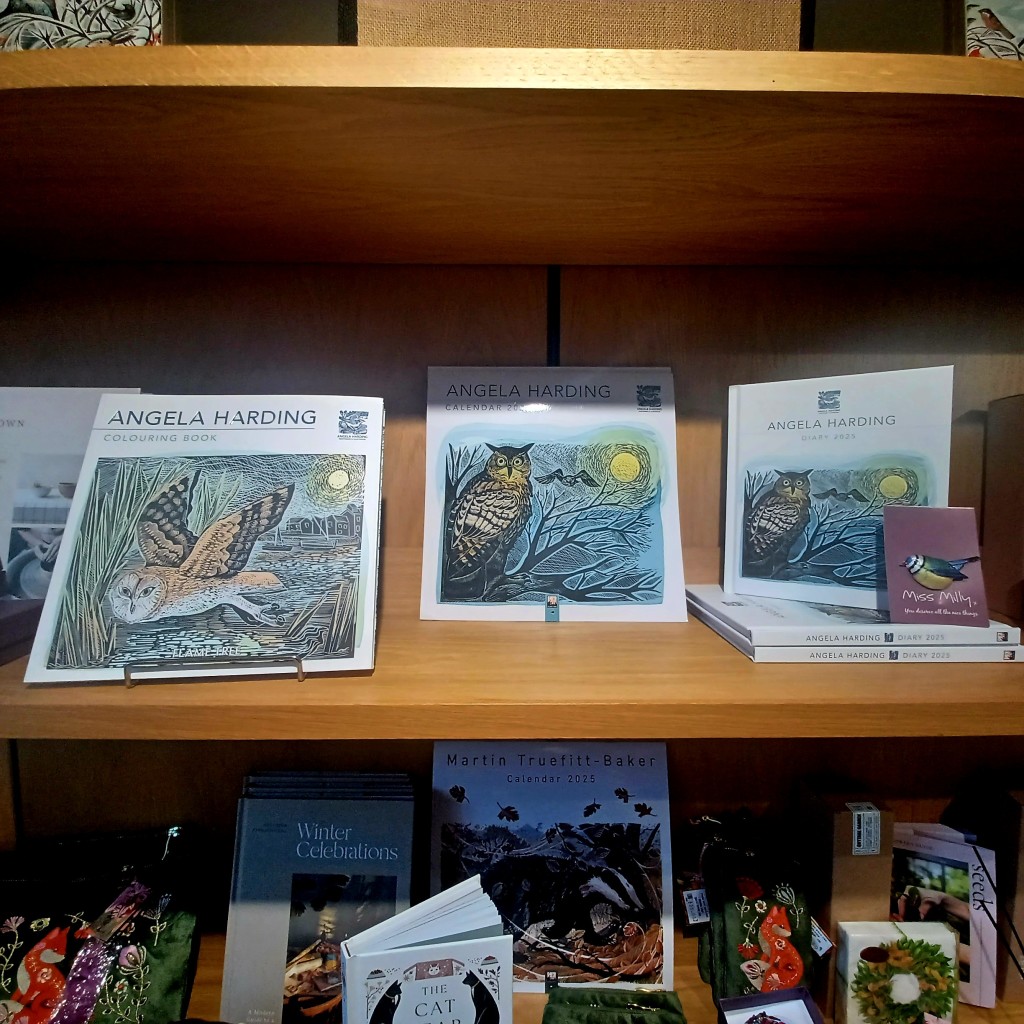 Above: The gift shop at Gilbert White’s House in Hampshire features the work of Angela Harding.