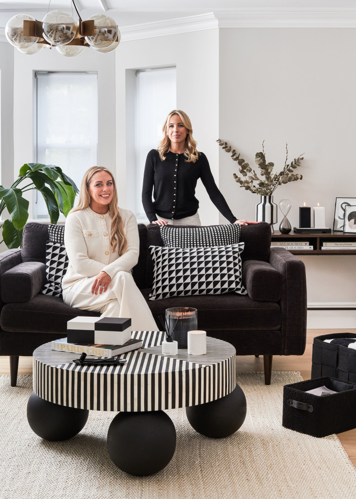 Above: The Style Sisters with their debut home range for Tesco.