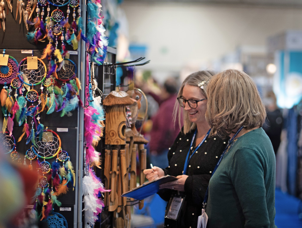 Above: Buyers browsing products at the January 2024 show.