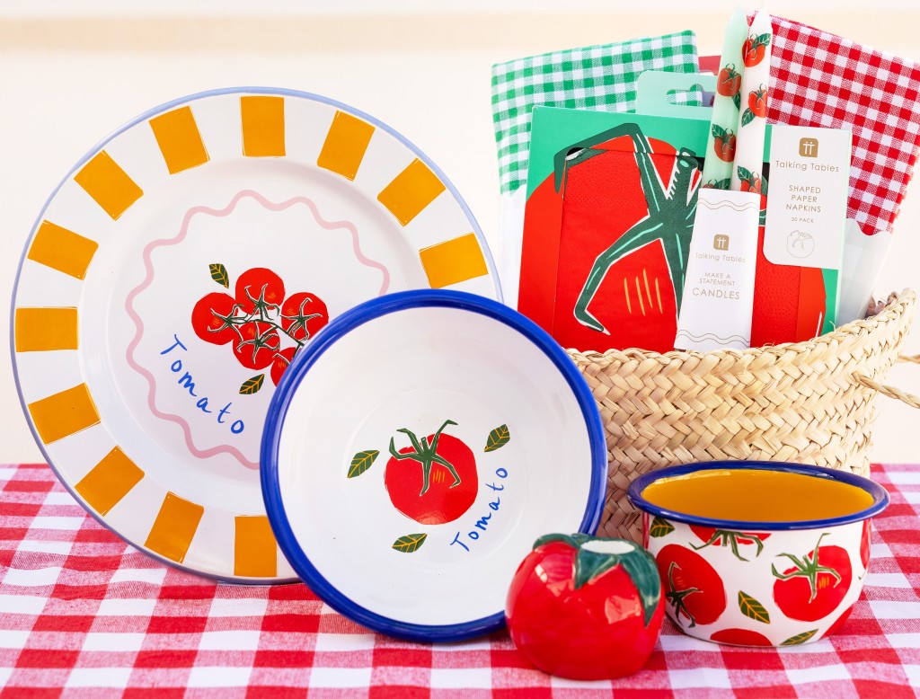 Above: Talking Tables’ Bon Appetit reusable tableware collection.