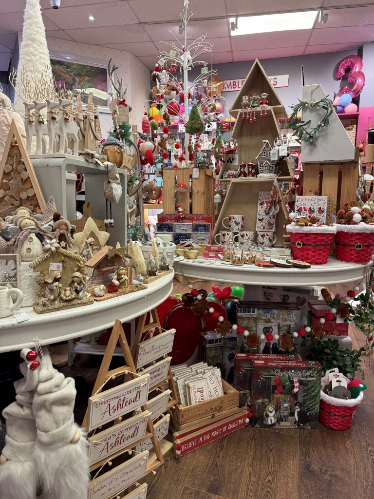 Above: Among the festive displays at Bumbles.